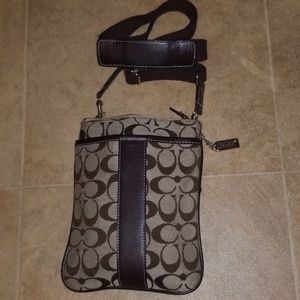 Coach khaki crossbody purse